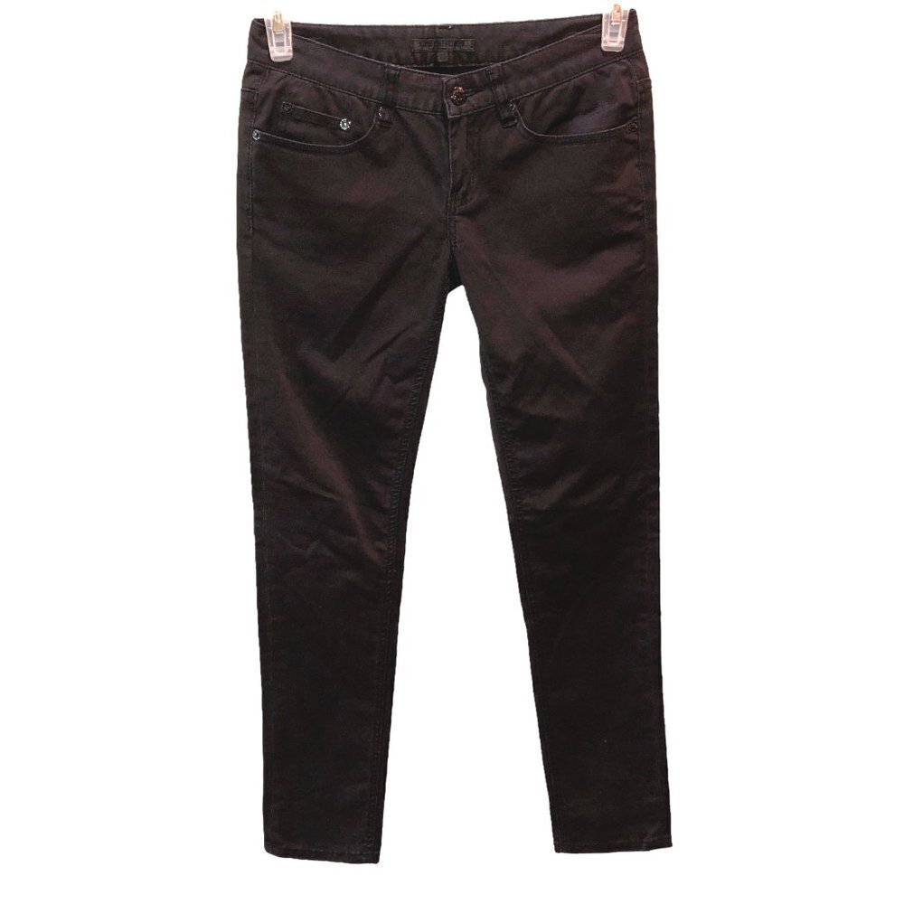 Izzue Collection Womens US 28 EU 36 Black Stretch Pockets Skinny Ankle Pants
